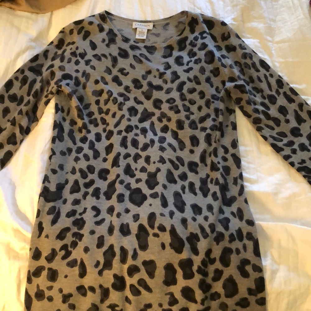 Carmen Marc Valvo Casual Leopard Dress